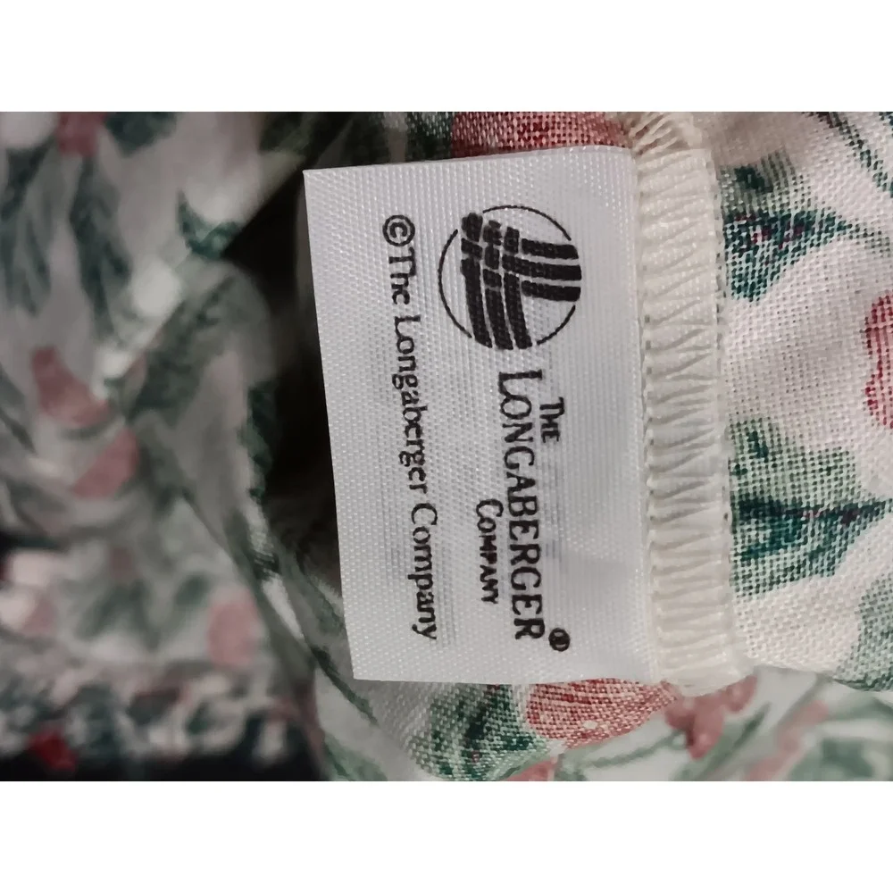 Longaberger Small Purse Basket Liner Traditional Holly Berry 208427 New Green